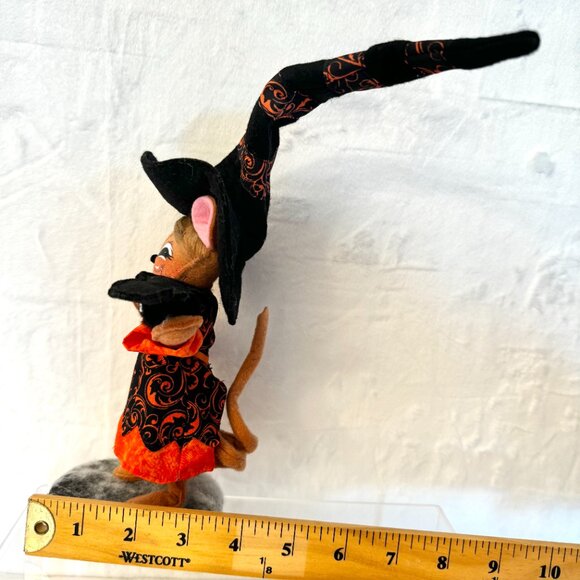 Annalee Mouse Doll 6" Halloween 2017 Swirl Witch with Bat - Picture 11 of 11